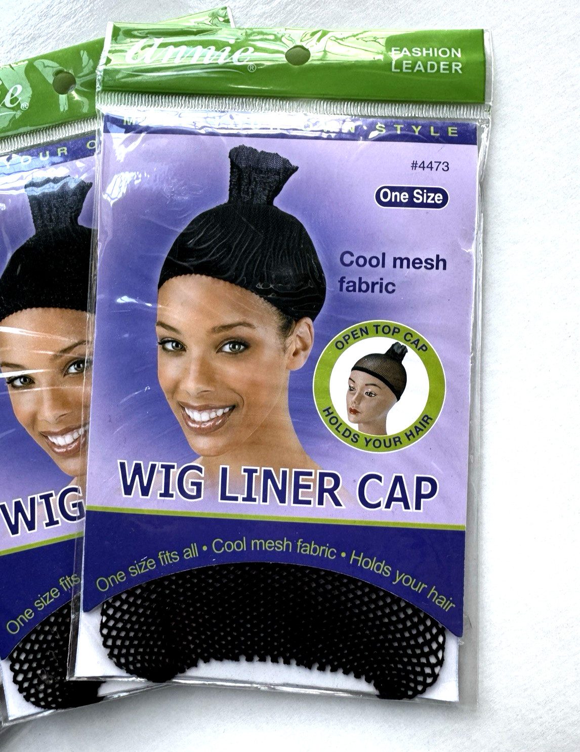 6 PCS Cool Mesh Net Fabric Wig Liner Cap Open End – Black Color