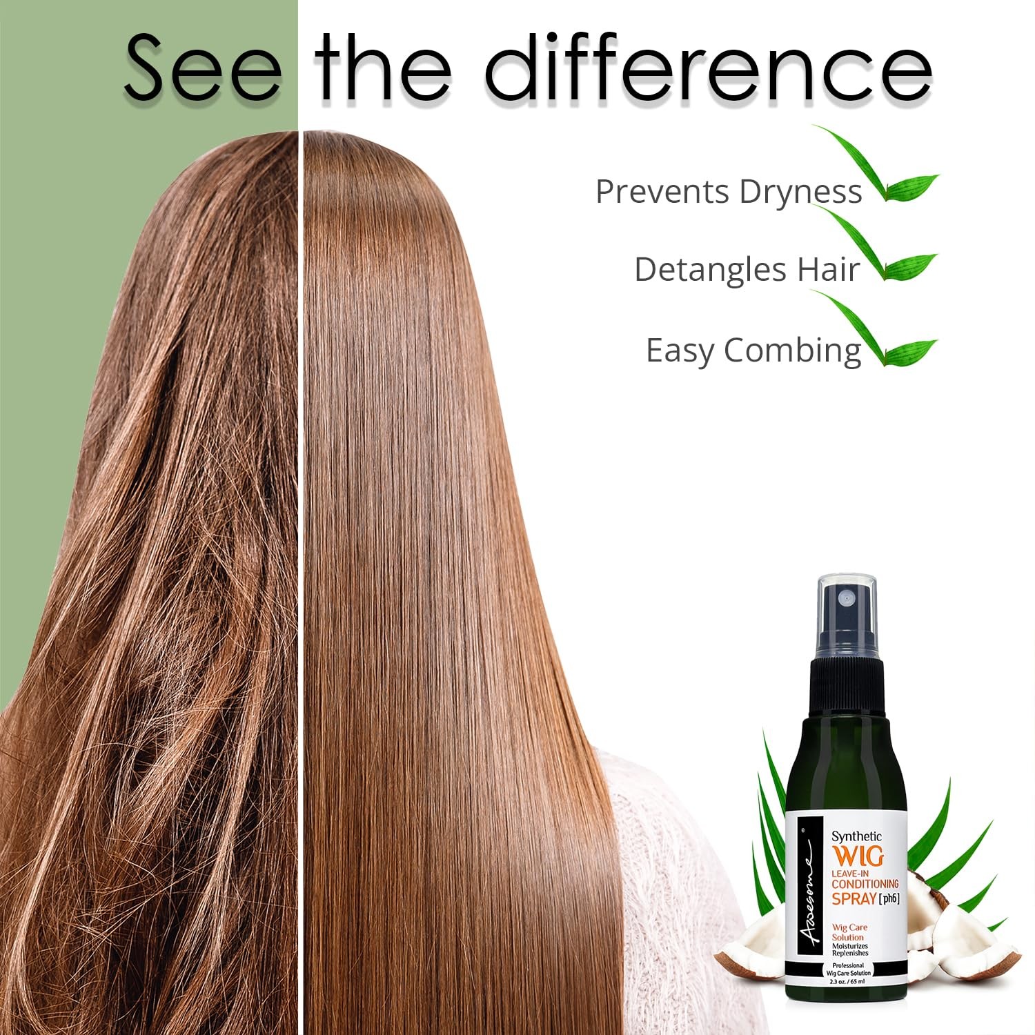 Awesome Synthetic Wig Leave in Conditioner Spray, pH6, 2.3 Fl Oz (Pack of 1)