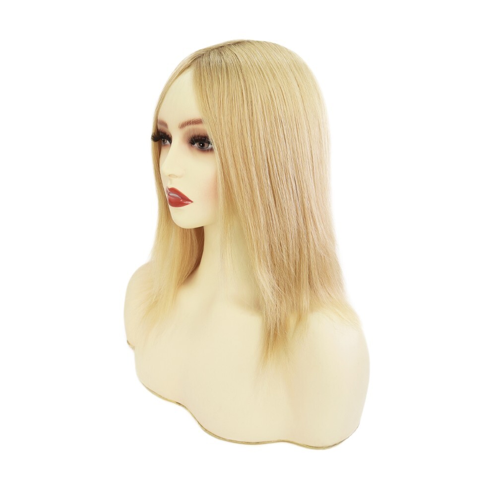 Women Chinese Hair Full Head Wig Thin Skin Wigs Human Hair Medium Size 10” #SIC