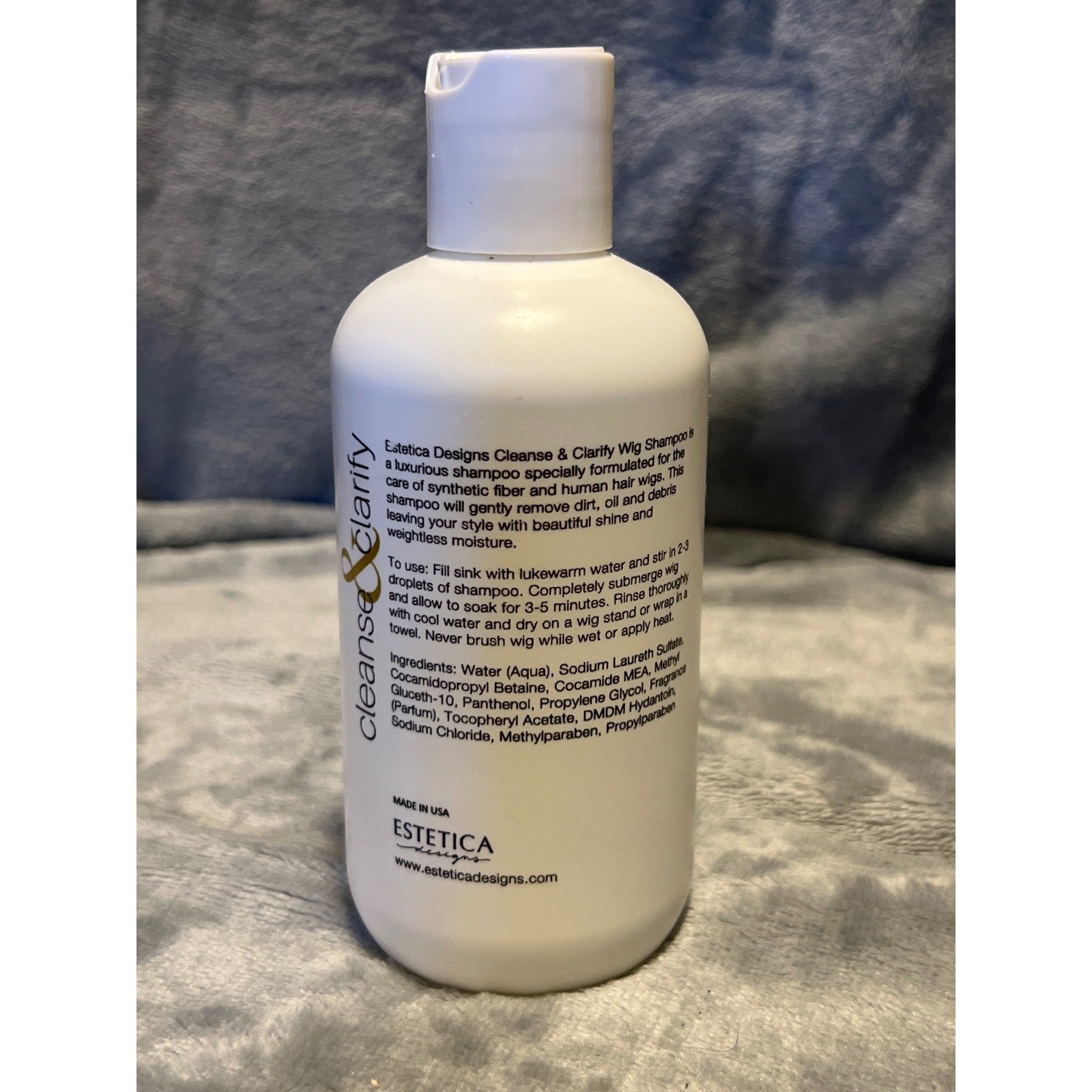 ESTETICA DESIGNS Cleanse & Clarify Wig Shampoo Gently Remove Dirt Oil Debris 8oz