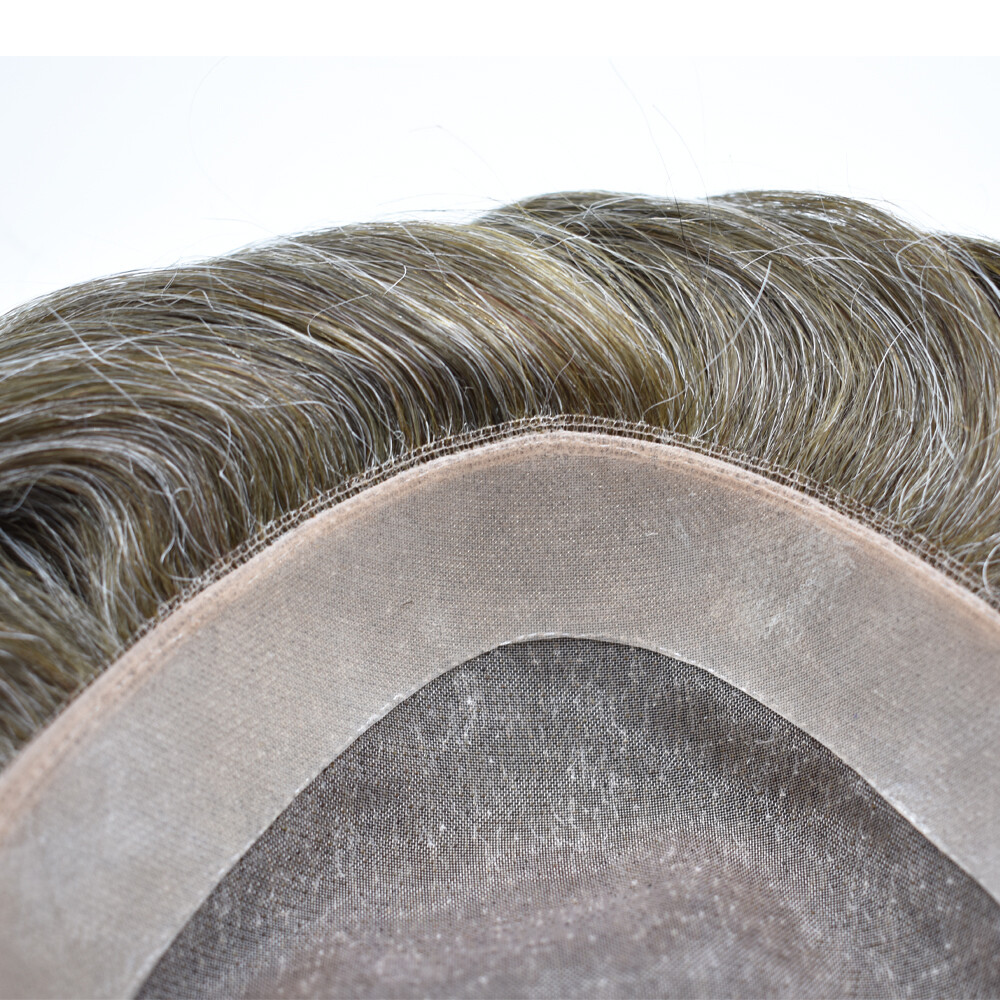 Mens Hair Replacement Fine mono Toupee All Colors Hairpiece PU System Men Wig US