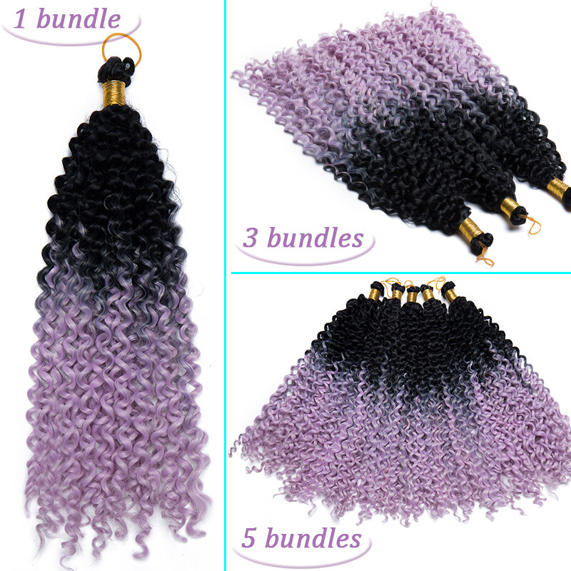 Women Water Wave Crochet Braids Soft Deep Curly as Human Hair Extensions Natural