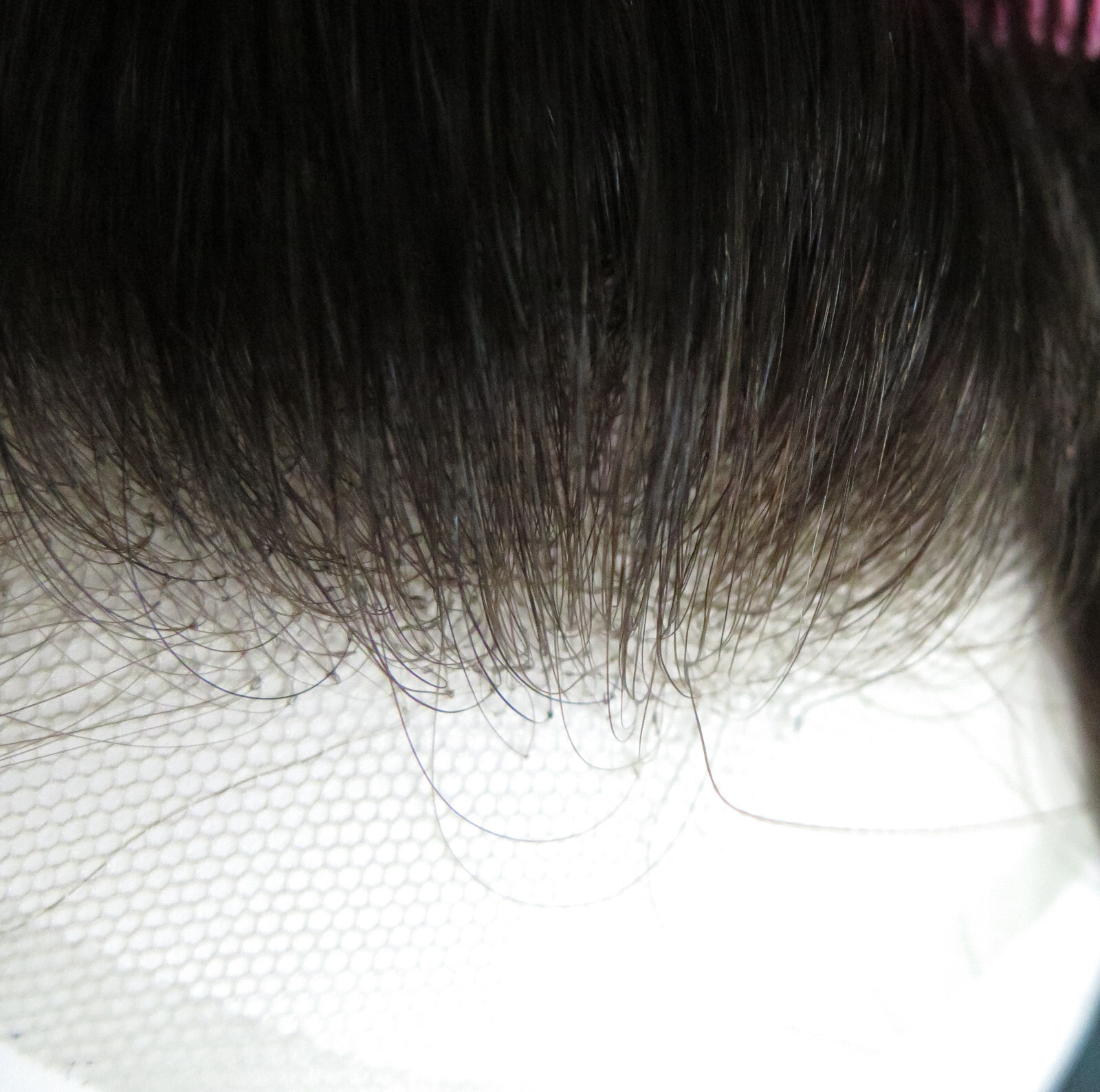Mens Toupee Swiss Lace Human Hair Replacement System Dark Brown Hairpieces #2