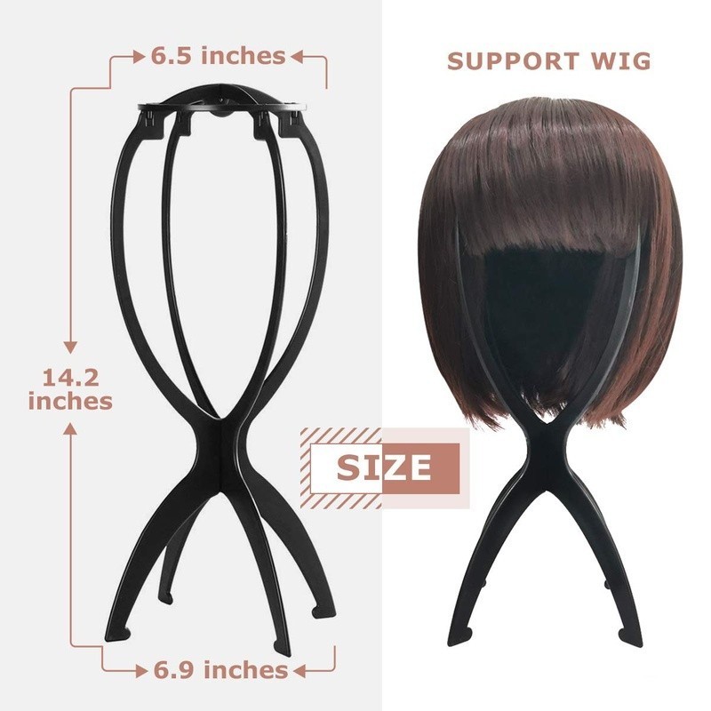 Wig Stand Holder Lightweight Portable Collapsible Plastic Wig Display Air Drying