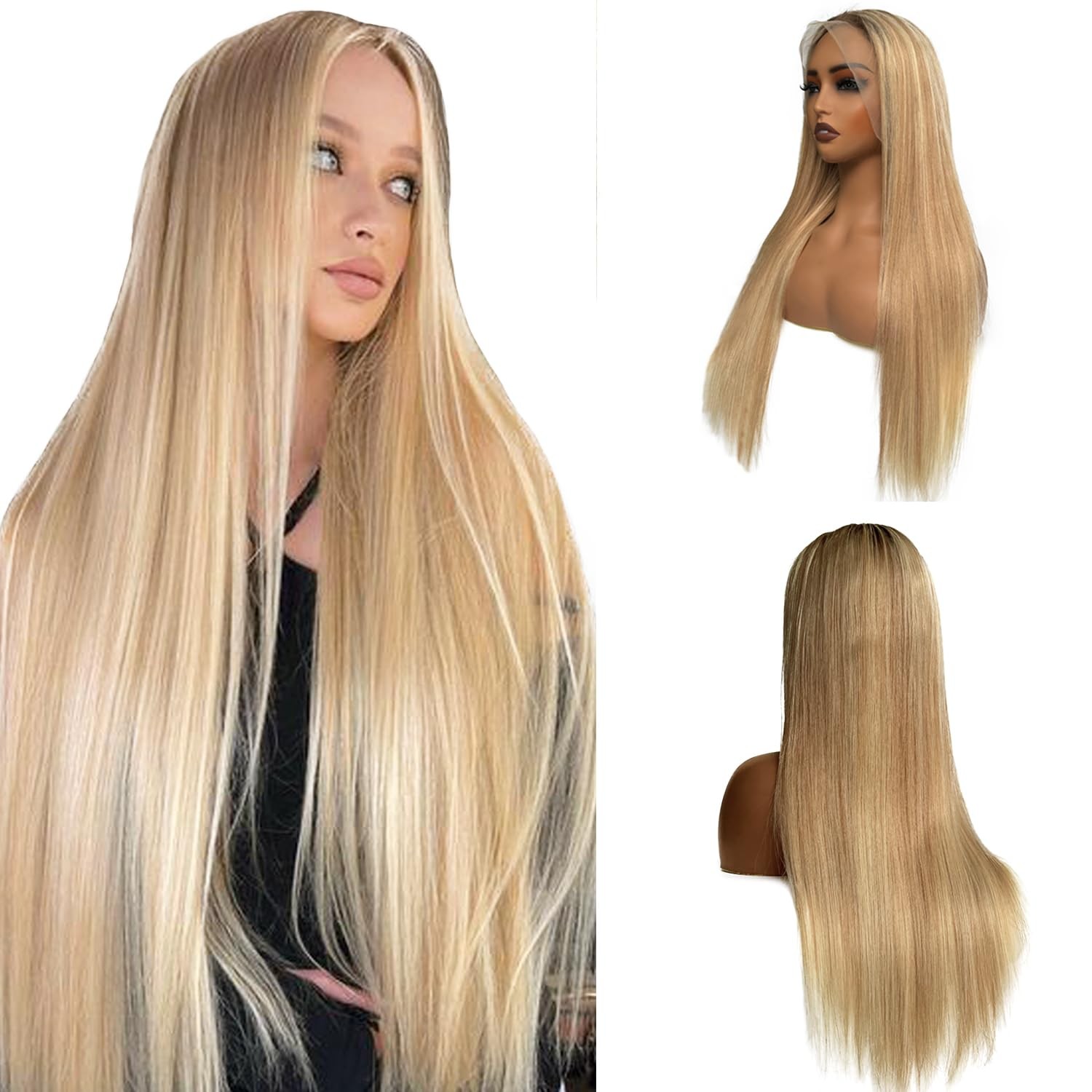 Ubetta Blonde Highlights Wig Human Hair 13X4 Lace Front Wigs Human Hair Pre