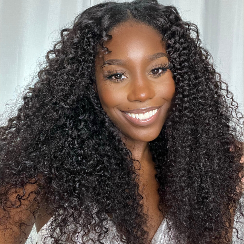 UNice Hair Brazilian Curly 3 Bundles Human Hair Extensions Virgin Hair Weaves US