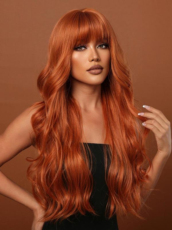 Long Curly Wavy Wigs for Women,26 Inch Natural Gorgeous Easy To Wear Fluffy Wigs