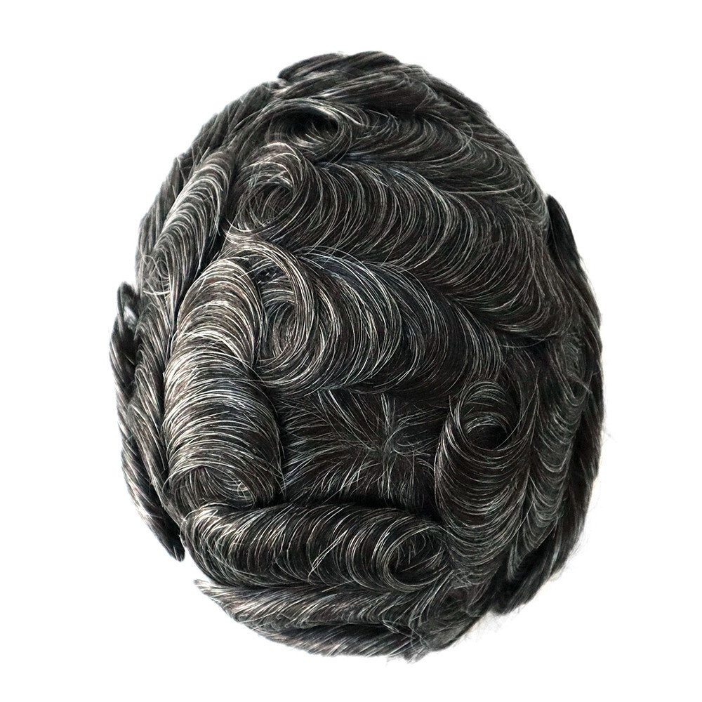 Toupee For Mens Hairpiece Lace Hair System Replacement Poly Skin Around Gent Wig