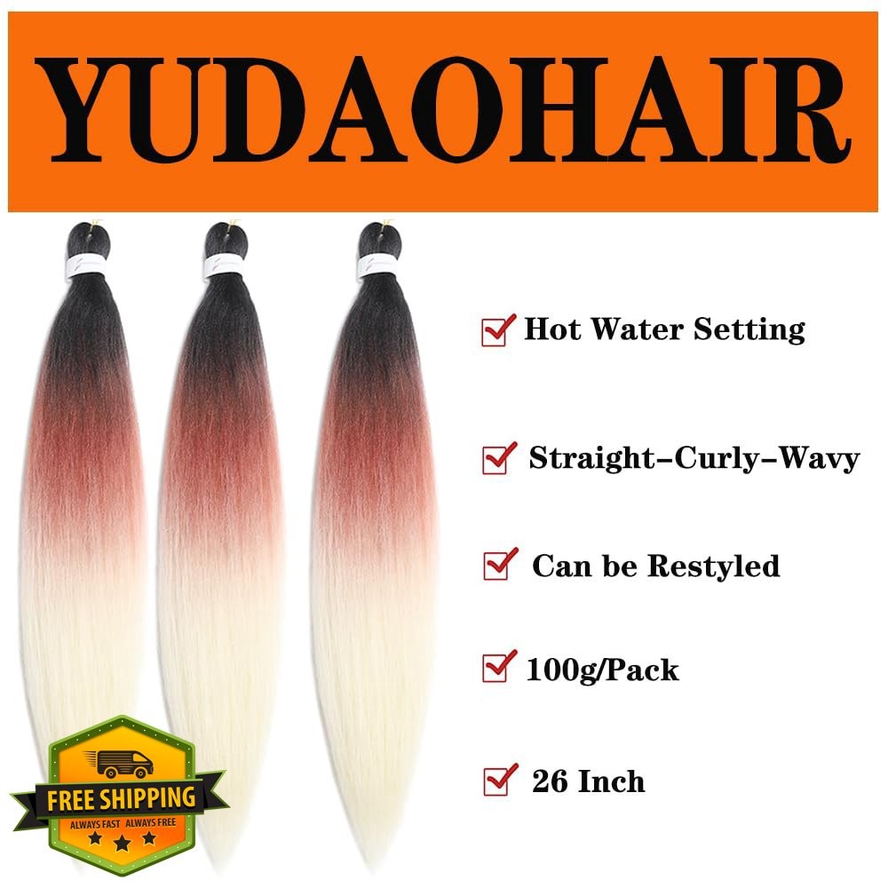 YUDAOHAIR 26″ Braiding Hair Black-Brown-Beige
