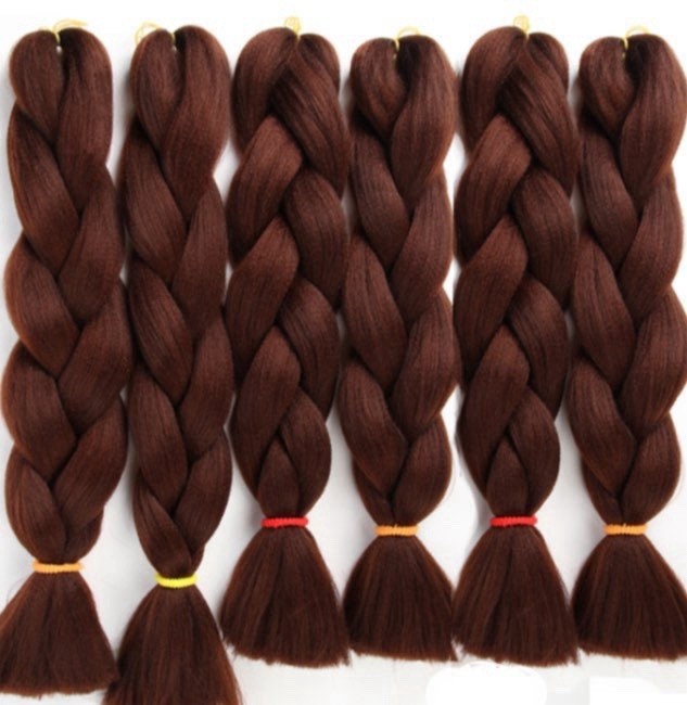 24inch Non-Stretched synthetic Hair Extensions Braiding Kanekalon