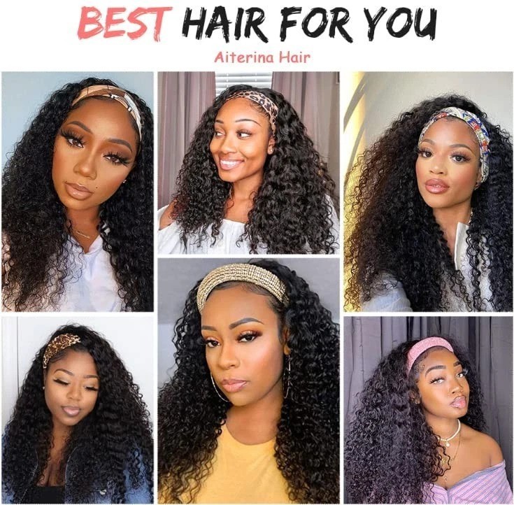 Versatile 10 Inch Deep Wave Headband Wig – Includes Wig Cap & Accessories
