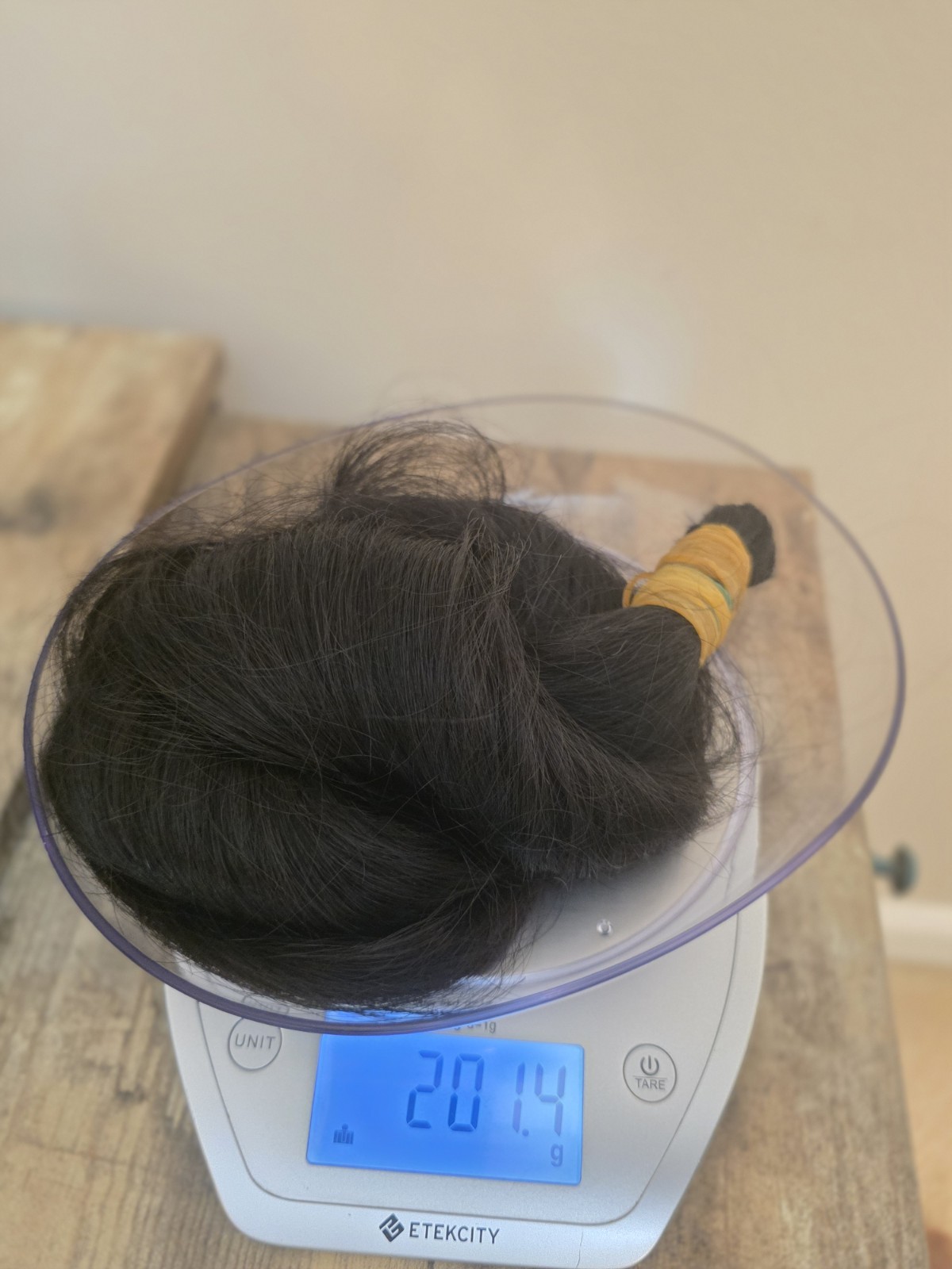 Black Real Human Hair Straight Asian Ponytail 52 inches 201.4g 1pc