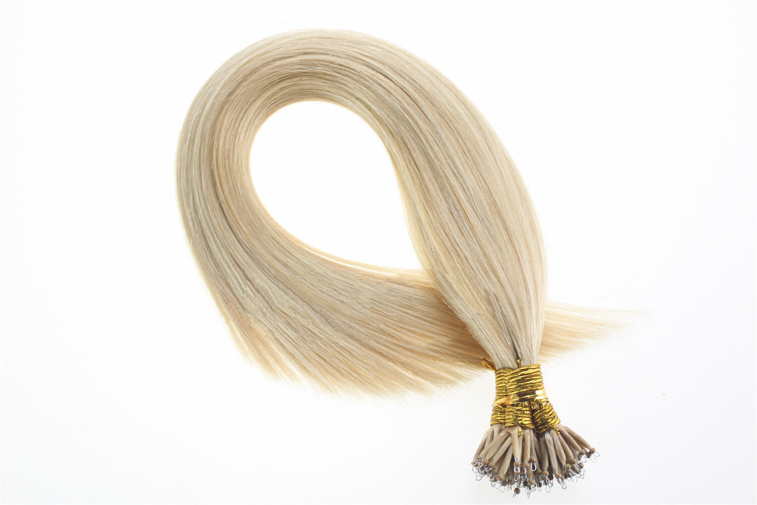 Nano Ring Hair Extensions Micro Nano Beads Link Real Human Hair Full Head 200str