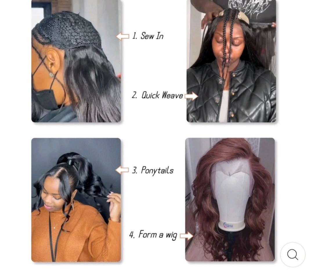 ASHINE 100% Brazilian Human Hair Extensions Black 0107-1B#-28”-WW Brand New
