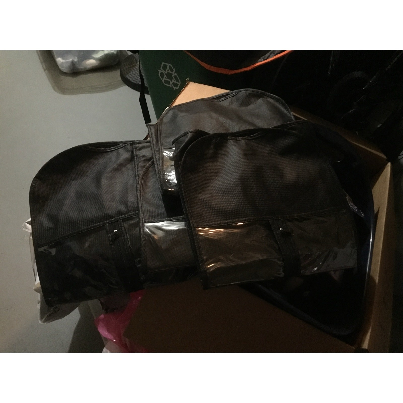4 Pcs Hair Extensions wig Storage Bag Portable Dust-proof Black (NO HANGERS) new
